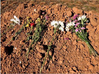 flowers lying on site